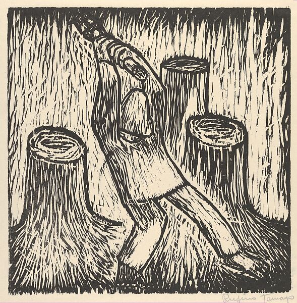 The woodcutter, Rufino Tamayo (Mexican, Oaxaca 1899–1991 Mexico City), Woodcut 