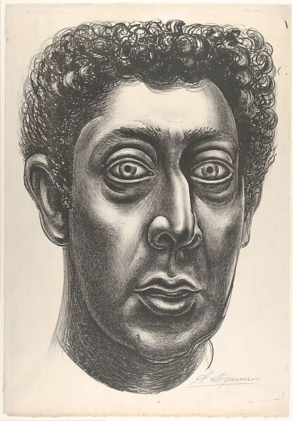 Self-portrait, David Alfaro Siqueiros (Mexican, Camargo 1896–1974 Cuernevaca), Lithograph 