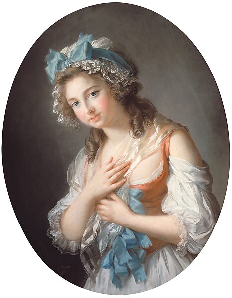 Duchesse de Guiche, Elisabeth Louise Vigée Le Brun (French, Paris 1755–1842 Paris), Pastel on two pieces of paper, joined, laid down on canvas 