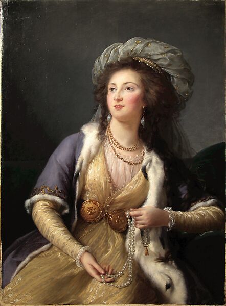 The Comtesse de Clermont-Tonnerre as a Sultana, Elisabeth Louise Vigée Le Brun (French, Paris 1755–1842 Paris), Oil on wood 