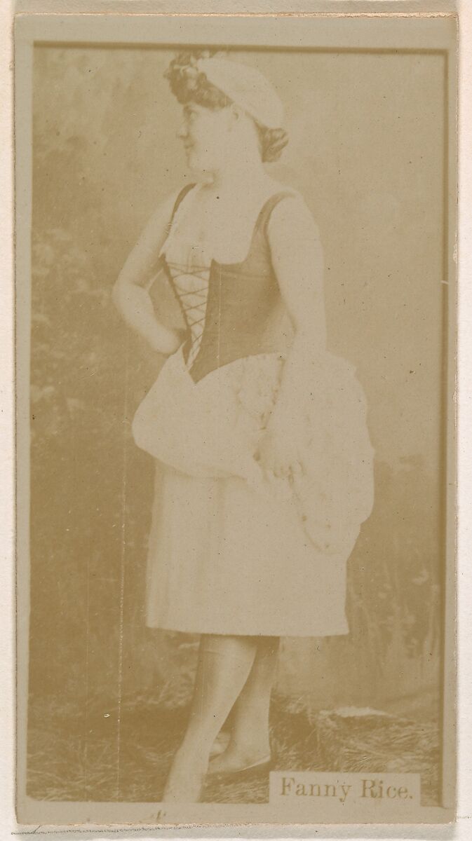 Fanny Rice, from the Actresses series (N245) issued by Kinney Brothers to promote Sweet Caporal Cigarettes, Issued by Kinney Brothers Tobacco Company, Albumen photograph 