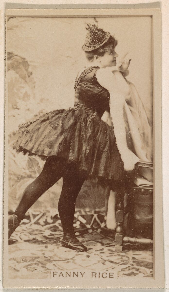 Fanny Rice, from the Actresses series (N245) issued by Kinney Brothers to promote Sweet Caporal Cigarettes, Issued by Kinney Brothers Tobacco Company, Albumen photograph 