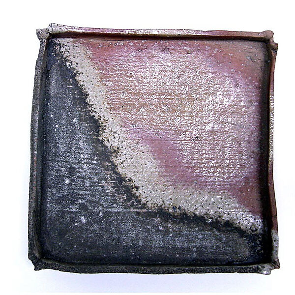 Square Plate, Tsujimura Shirō (Japanese, born 1947), Glazed stoneware, Japan 