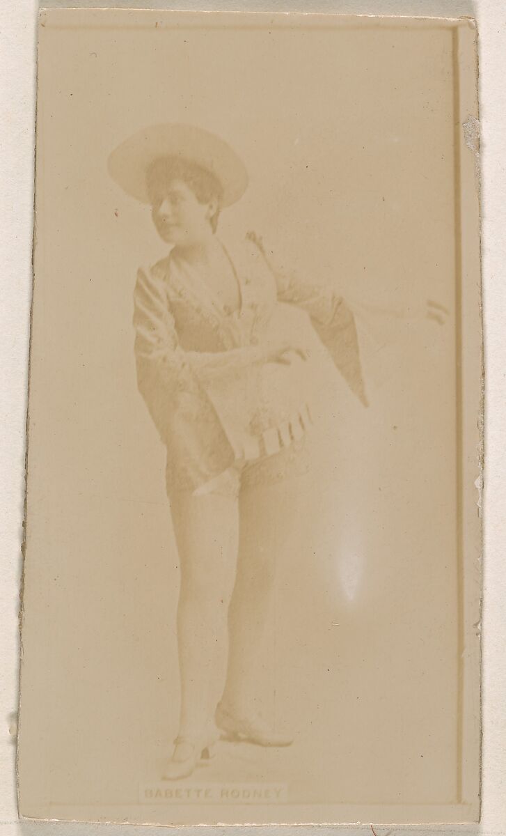 Babette Rodney, from the Actresses series (N245) issued by Kinney Brothers to promote Sweet Caporal Cigarettes, Issued by Kinney Brothers Tobacco Company, Albumen photograph 