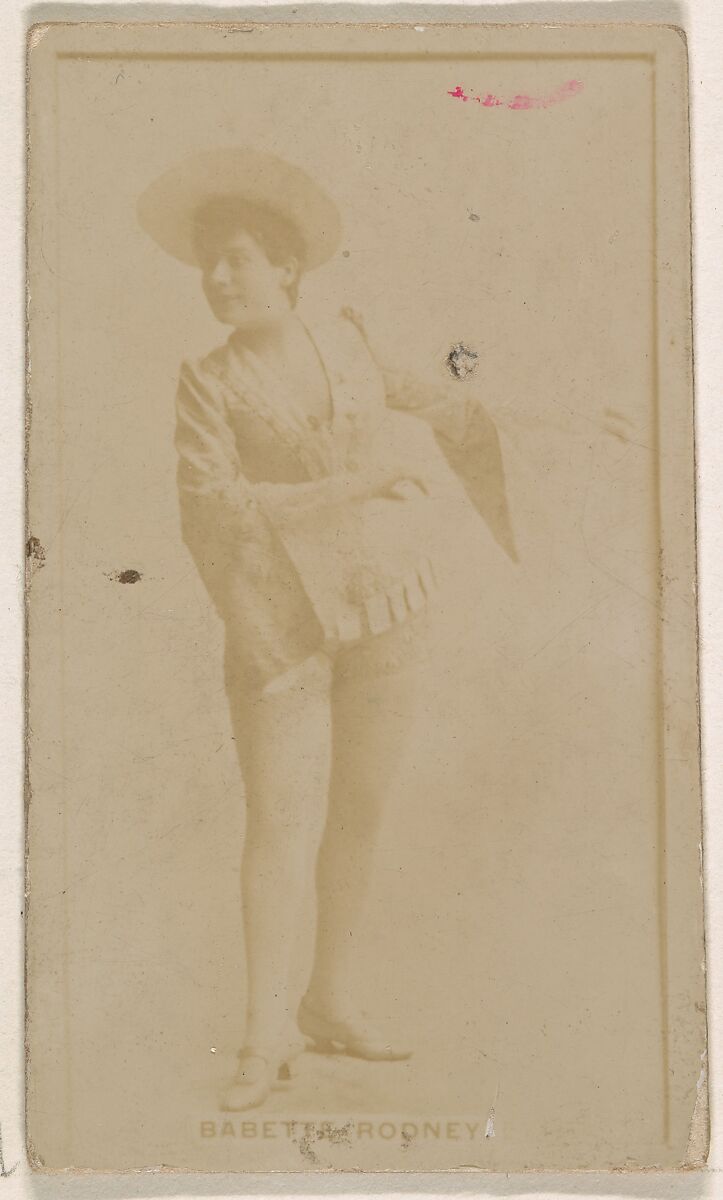 Babette Rodney, from the Actresses series (N245) issued by Kinney Brothers to promote Sweet Caporal Cigarettes, Issued by Kinney Brothers Tobacco Company, Albumen photograph 