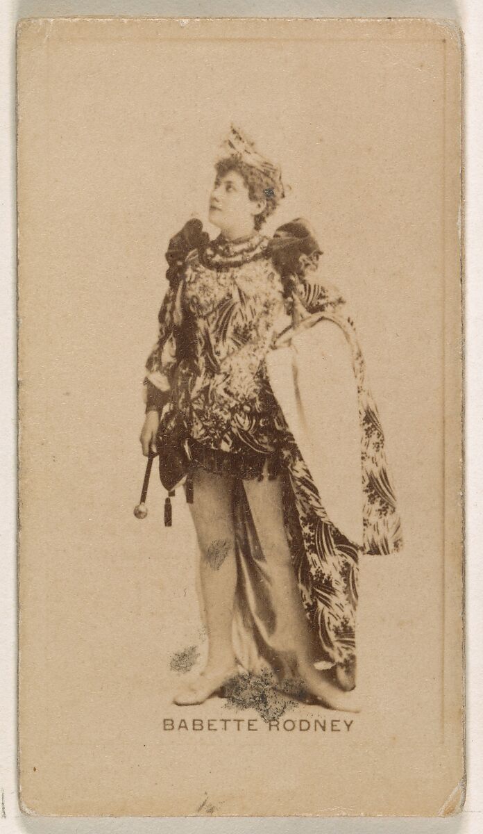 Babette Rodney, from the Actresses series (N245) issued by Kinney Brothers to promote Sweet Caporal Cigarettes, Issued by Kinney Brothers Tobacco Company, Albumen photograph 