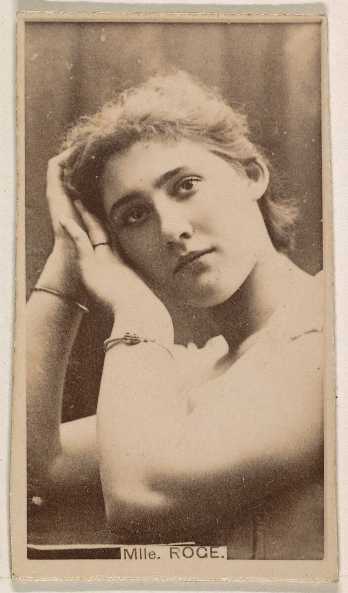 Mlle. Roge, from the Actresses series (N245) issued by Kinney Brothers to promote Sweet Caporal Cigarettes, Issued by Kinney Brothers Tobacco Company, Albumen photograph 