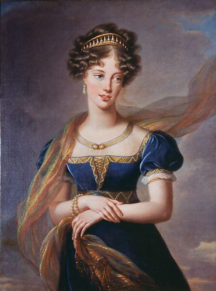 The Duchesse de Berry in a Blue Velvet Dress, Elisabeth Louise Vigée Le Brun (French, Paris 1755–1842 Paris), Oil on canvas 