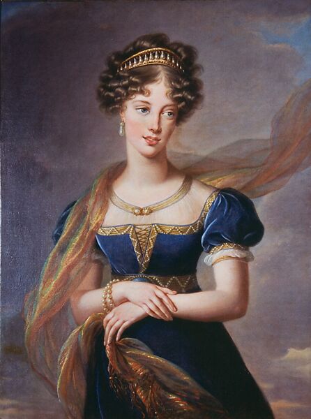 Elisabeth Louise Vigée Le Brun, The Duchesse de Berry in a Blue Velvet  Dress