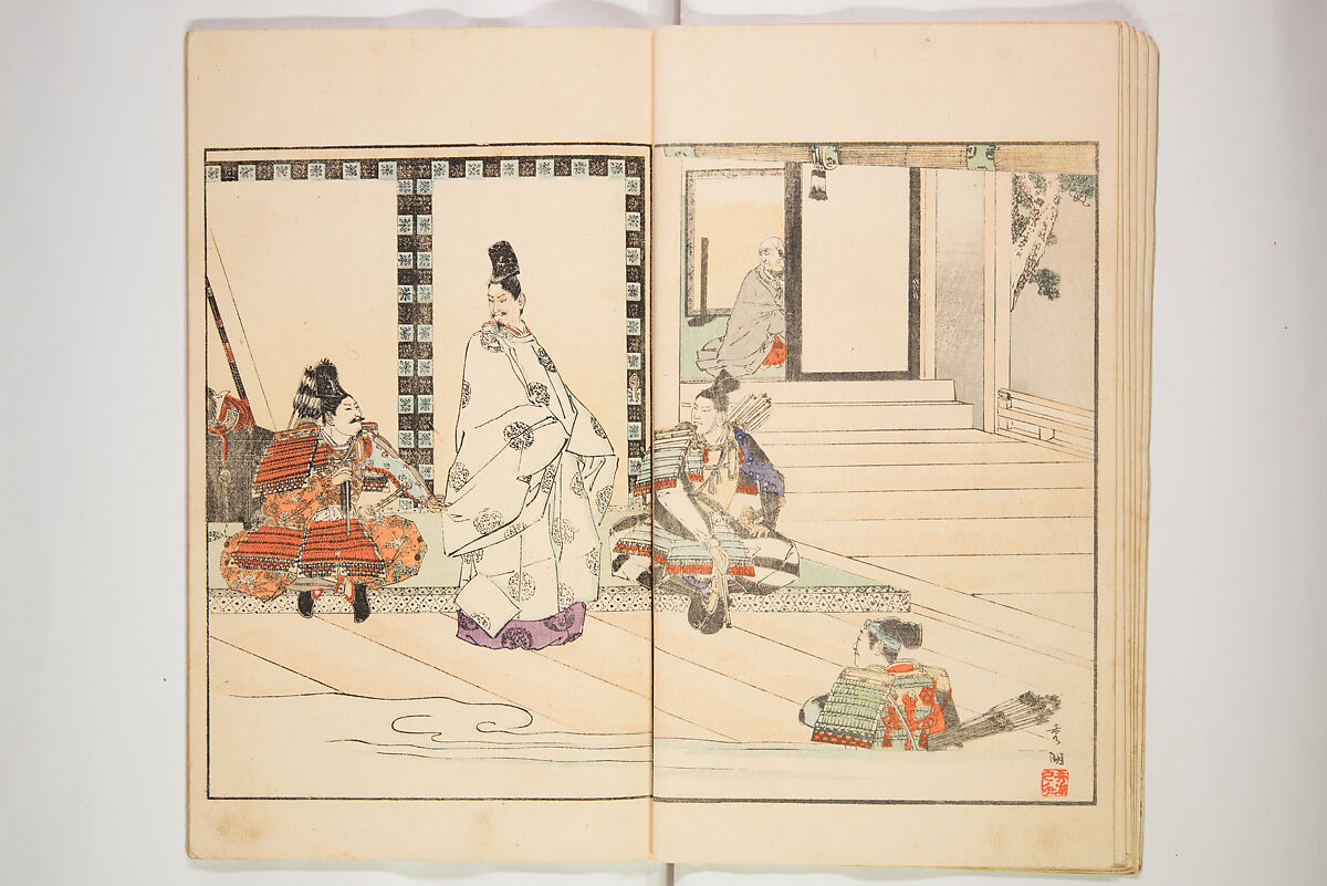 Illustrated Journal of Japanese History no. 1-10 (Nihon Rekishi Gaho) 日本歴史画報（にほんれきしがほう）, Matsumoto Fūko 松本楓湖 (Japanese, 1840–1923), Set of ten volumes, Japan