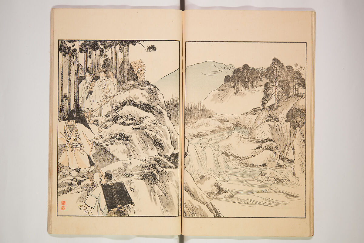 Illustrated Journal of Japanese History no. 1-10 (Nihon Rekishi Gaho) 日本歴史画報（にほんれきしがほう）, Matsumoto Fūko 松本楓湖 (Japanese, 1840–1923), Set of ten volumes, Japan