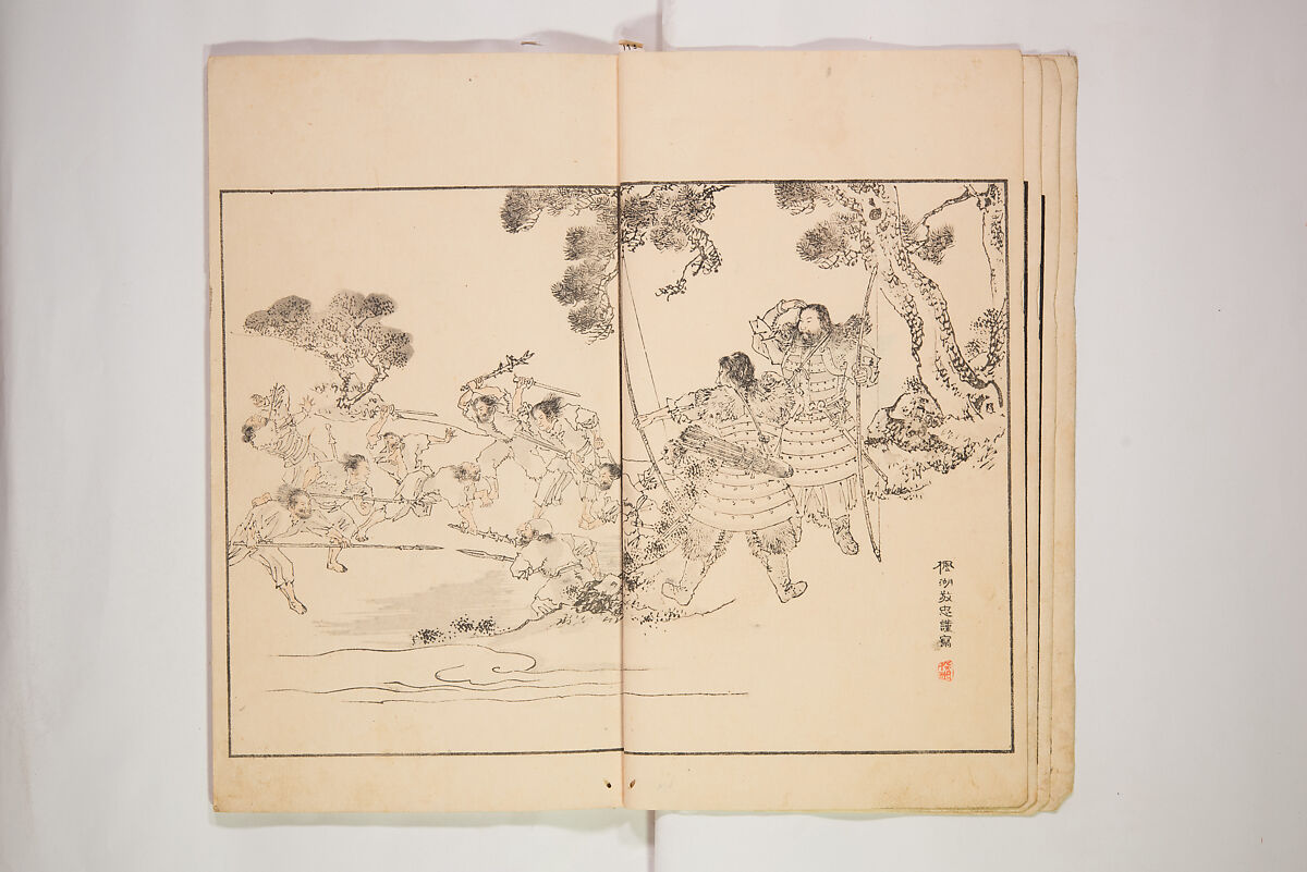 Illustrated Journal of Japanese History no. 1-10 (Nihon Rekishi Gaho) 日本歴史画報（にほんれきしがほう）, Matsumoto Fūko 松本楓湖 (Japanese, 1840–1923), Set of ten volumes, Japan 