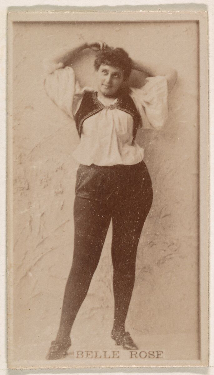 Belle Rose, from the Actresses series (N245) issued by Kinney Brothers to promote Sweet Caporal Cigarettes, Issued by Kinney Brothers Tobacco Company, Albumen photograph 