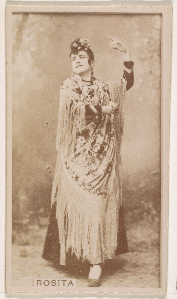 Rosita, from the Actresses series (N245) issued by Kinney Brothers to promote Sweet Caporal Cigarettes, Issued by Kinney Brothers Tobacco Company, Albumen photograph 