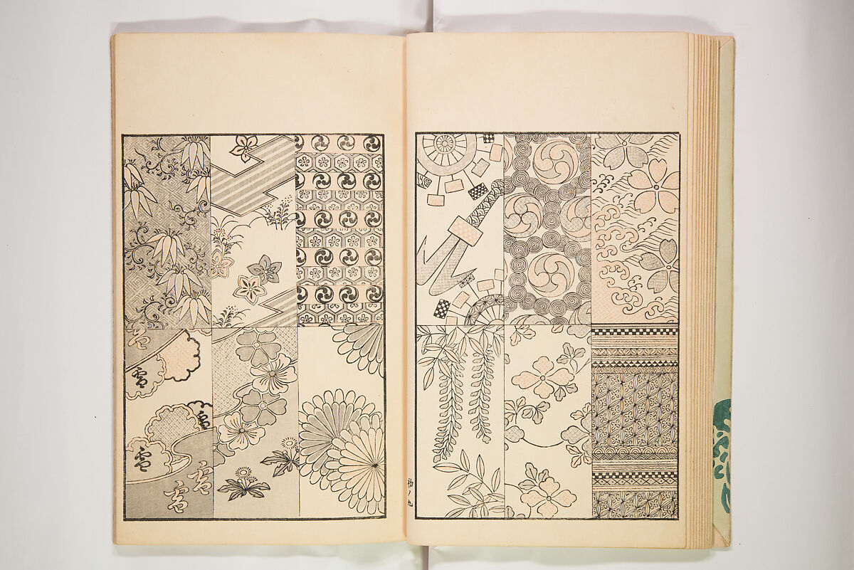 Chiyomigusa (Book on Design) ちよみくさ, Three volumes, Japan