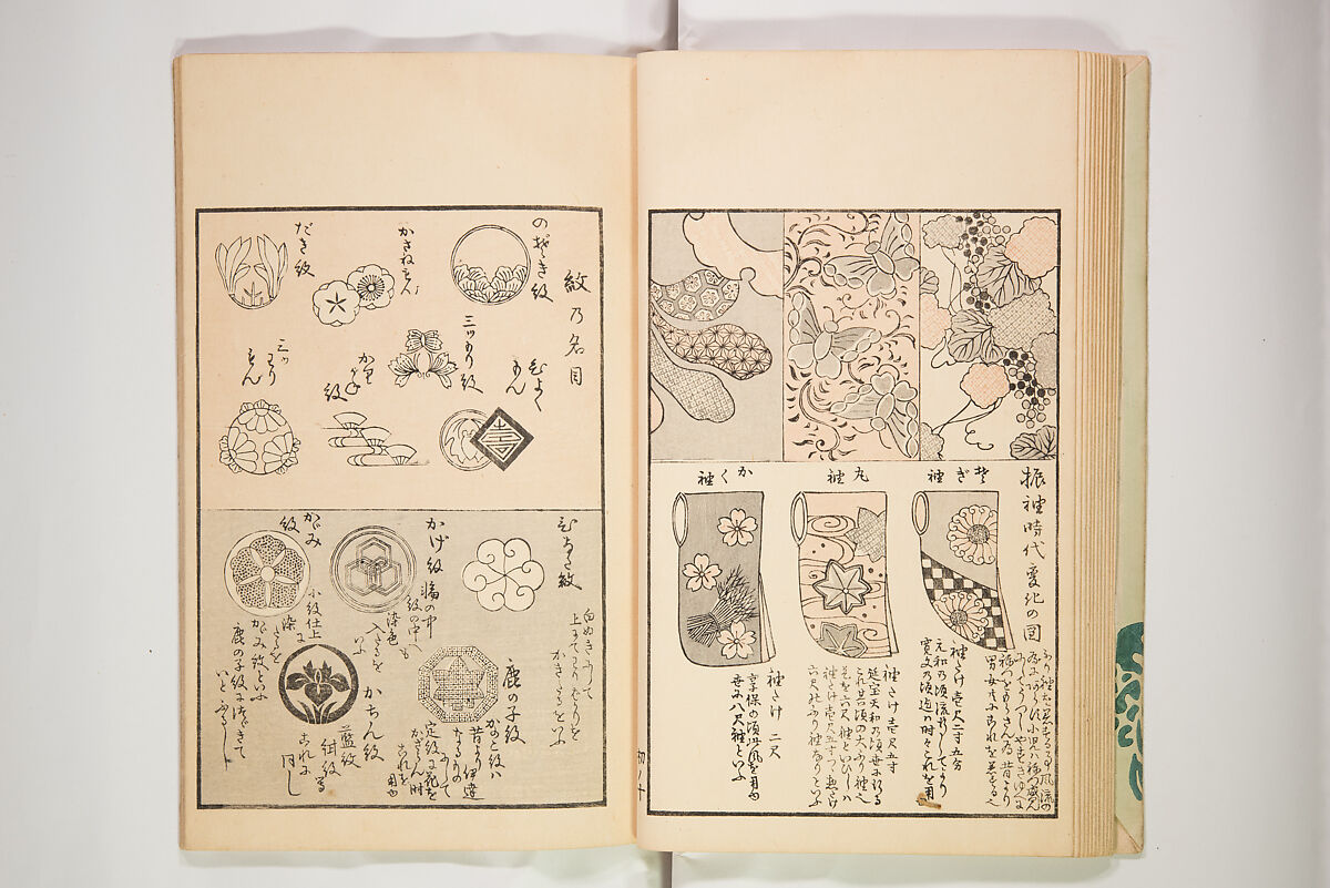 Chiyomigusa (Book on Design) ちよみくさ, Three volumes, Japan