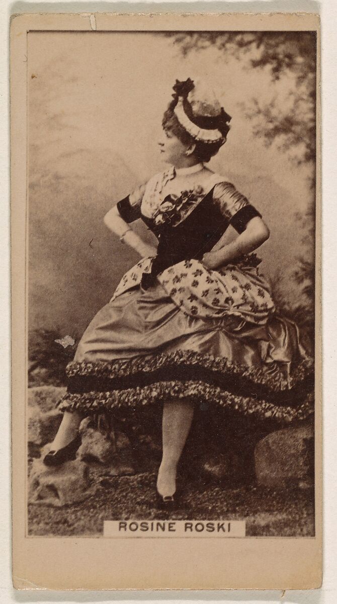 Rosine Roski, from the Actresses series (N245) issued by Kinney Brothers to promote Sweet Caporal Cigarettes, Issued by Kinney Brothers Tobacco Company, Albumen photograph 