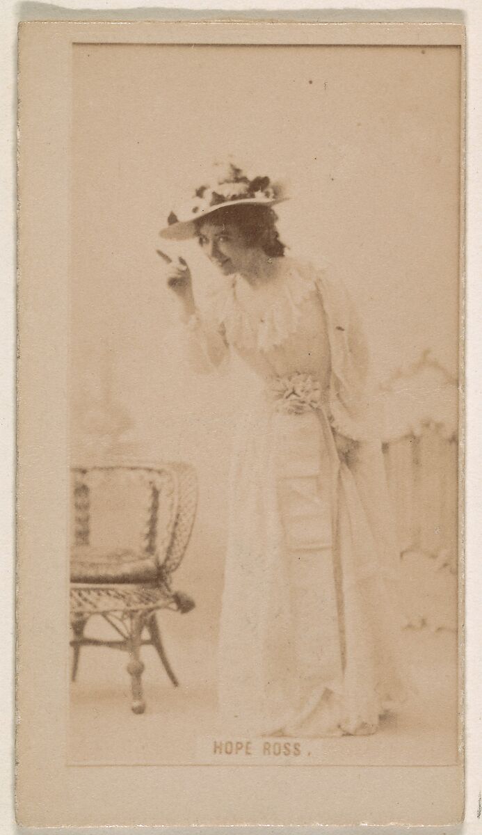 Hope Ross, from the Actresses series (N245) issued by Kinney Brothers to promote Sweet Caporal Cigarettes, Issued by Kinney Brothers Tobacco Company, Albumen photograph 