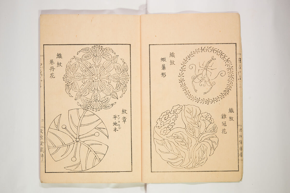 New Ideas for Designs (Shin’an ishō chigozakura) 新案意匠知古佐久良 （しんあんいしょうちござくら）, Ink on paper, Japan