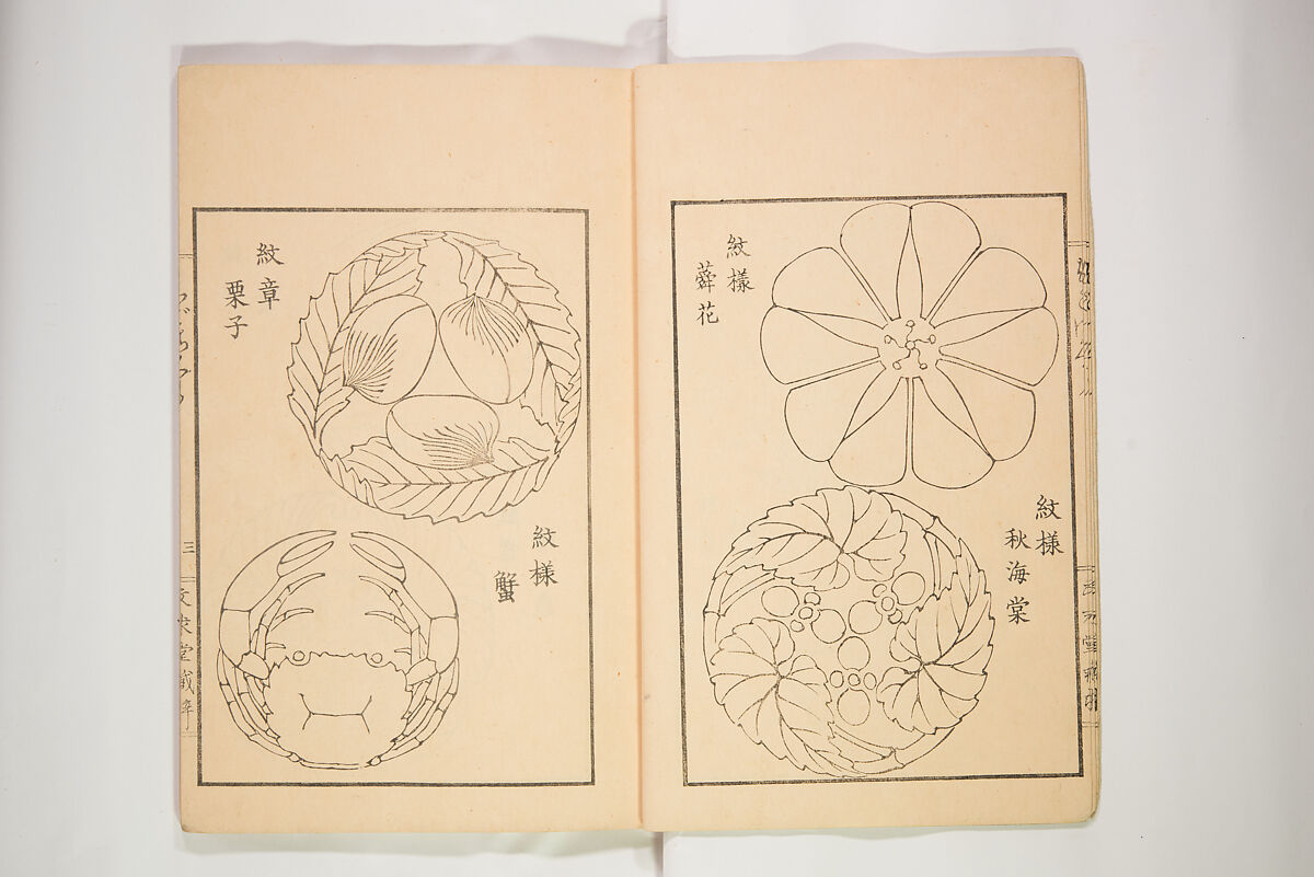 New Ideas for Designs (Shin’an ishō chigozakura) 新案意匠知古佐久良 （しんあんいしょうちござくら）, Ink on paper, Japan