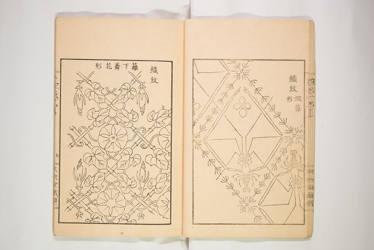 New Ideas for Designs (Shin’an ishō chigozakura) 新案意匠知古佐久良 （しんあんいしょうちござくら）, Ink on paper, Japan