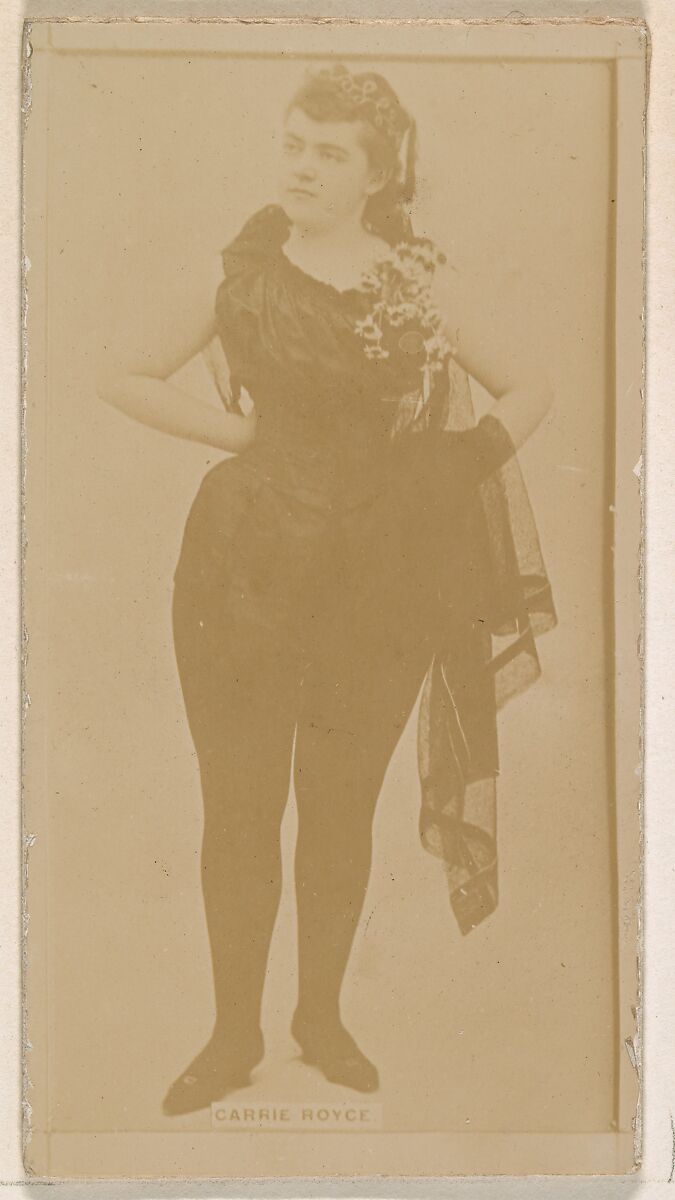 Carrie Royce, from the Actresses series (N245) issued by Kinney Brothers to promote Sweet Caporal Cigarettes, Issued by Kinney Brothers Tobacco Company, Albumen photograph 