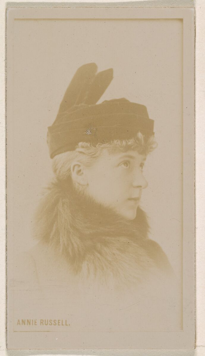 Annie Russell, from the Actresses series (N245) issued by Kinney Brothers to promote Sweet Caporal Cigarettes, Issued by Kinney Brothers Tobacco Company, Albumen photograph 