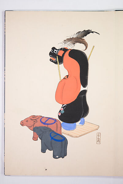 Kyosen’s Collected Illustrations of Japanese Toys (Kyōsen Omocha-shū) 巨泉おもちゃ集第１１−２０集（きょせんおもちゃしゅう）, Kawasaki Kyosen 川崎巨泉 (Japanese, 1877–1942), Ink on paper, Japan