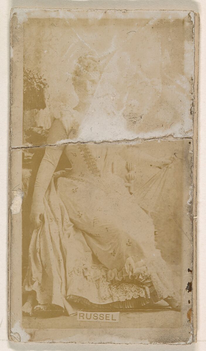 Russell, from the Actresses series (N245) issued by Kinney Brothers to promote Sweet Caporal Cigarettes, Issued by Kinney Brothers Tobacco Company, Albumen photograph 