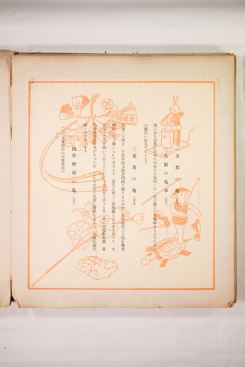 Japanese Folk Toys: Spring  (Kyōdo gangu shū: haru) 郷土玩具集: 春（きょうどがんぐしゅう: はる）, Yamashita Hakuba 山下白馬, Ink on paper, Japan