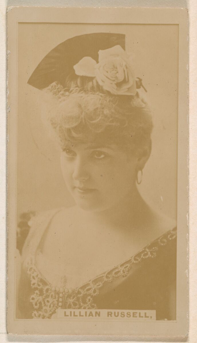 Lillian Russell, from the Actresses series (N245) issued by Kinney Brothers to promote Sweet Caporal Cigarettes, Issued by Kinney Brothers Tobacco Company, Albumen photograph 