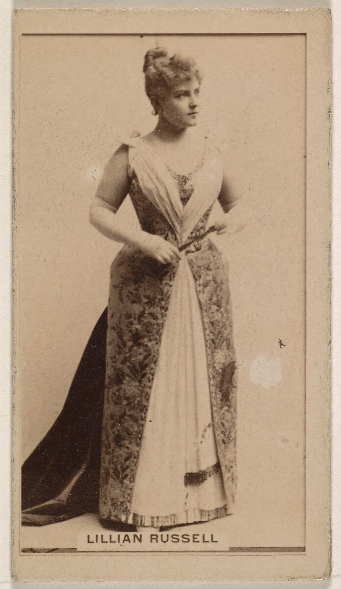 Issued by Kinney Brothers Tobacco Company, Miss Molke, from the Actresses  series (N245) issued by Kinney Brothers to promote Sweet Caporal Cigarettes