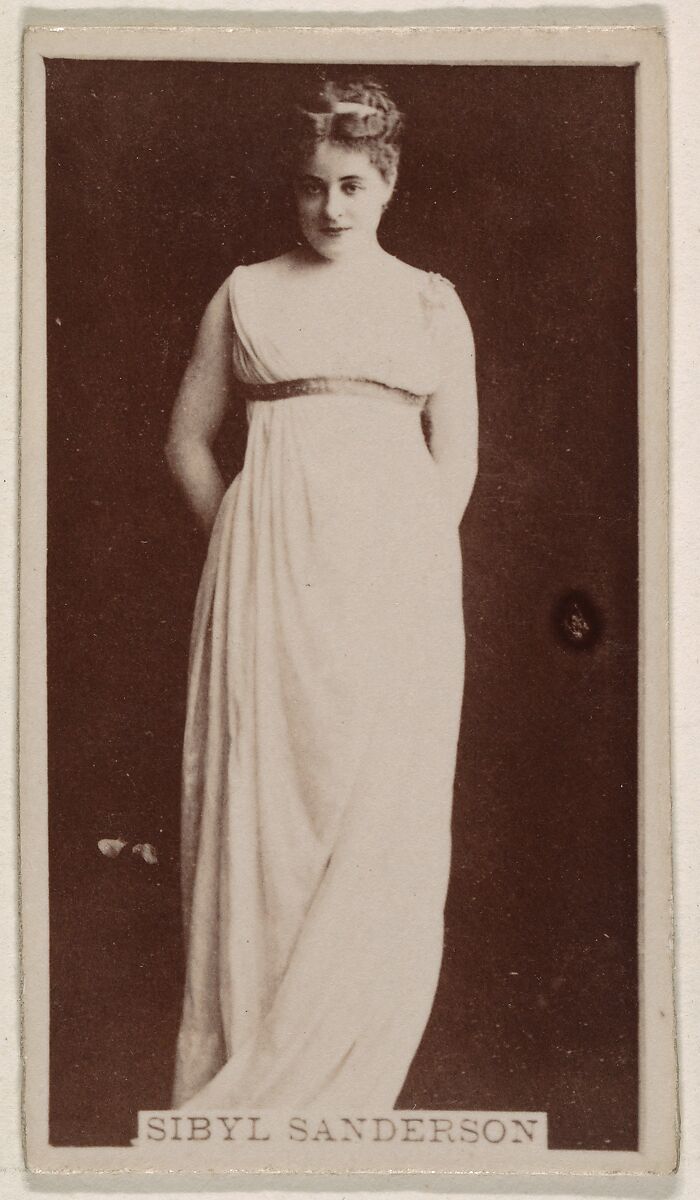Sibyl Anderson, from the Actresses series (N245) issued by Kinney Brothers to promote Sweet Caporal Cigarettes, Issued by Kinney Brothers Tobacco Company, Albumen photograph 