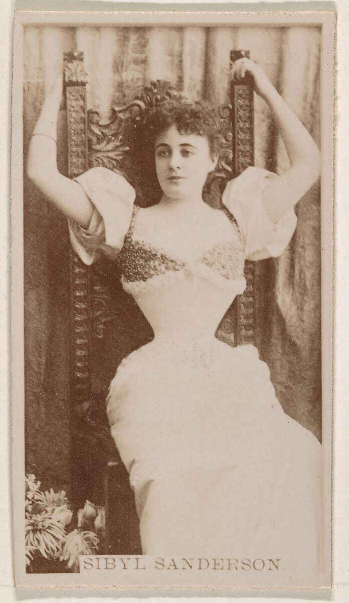 Sibyl Anderson, from the Actresses series (N245) issued by Kinney Brothers to promote Sweet Caporal Cigarettes, Issued by Kinney Brothers Tobacco Company, Albumen photograph 