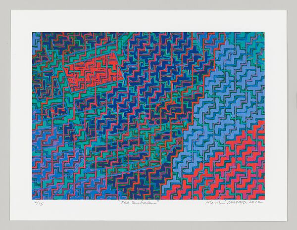 Red Sankaku, Hiroshi Murata (American, born Japan, 1941), Inkjet print 