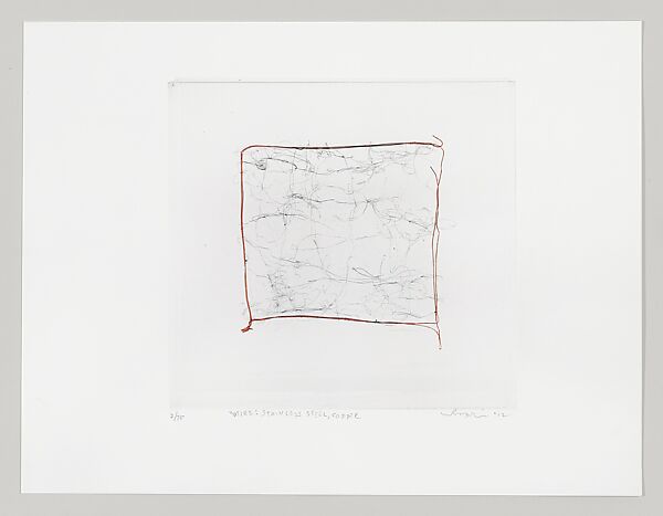 Wire: Stainless Steel, Copper, Leo Rabkin (American, Cincinnati, Ohio 1919–2015 New York), Inkjet print 