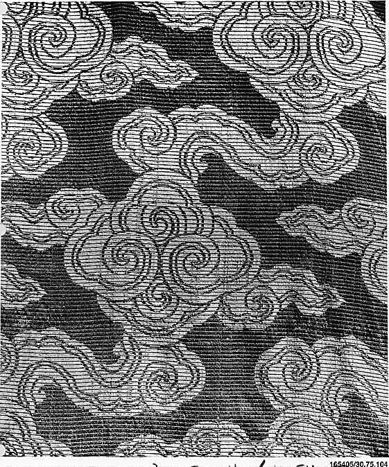 Hanging, Silk, metallic thread; on silk, China