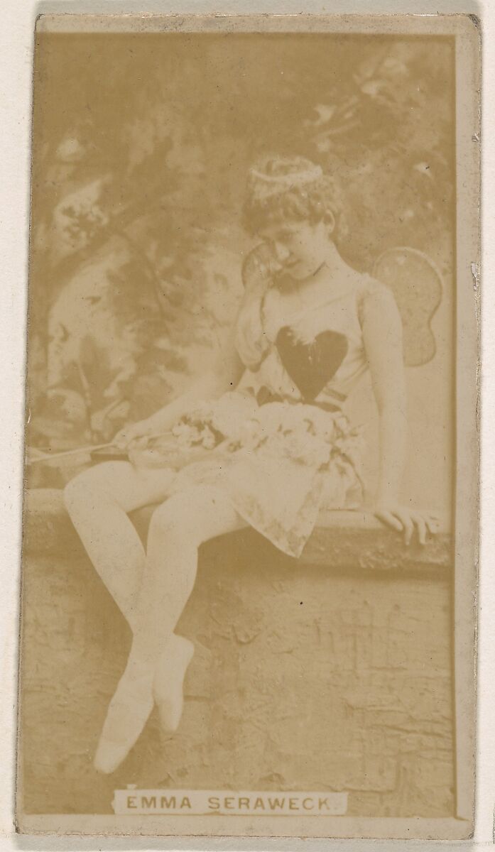 Emma Seraweck, from the Actresses series (N245) issued by Kinney Brothers to promote Sweet Caporal Cigarettes, Issued by Kinney Brothers Tobacco Company, Albumen photograph 