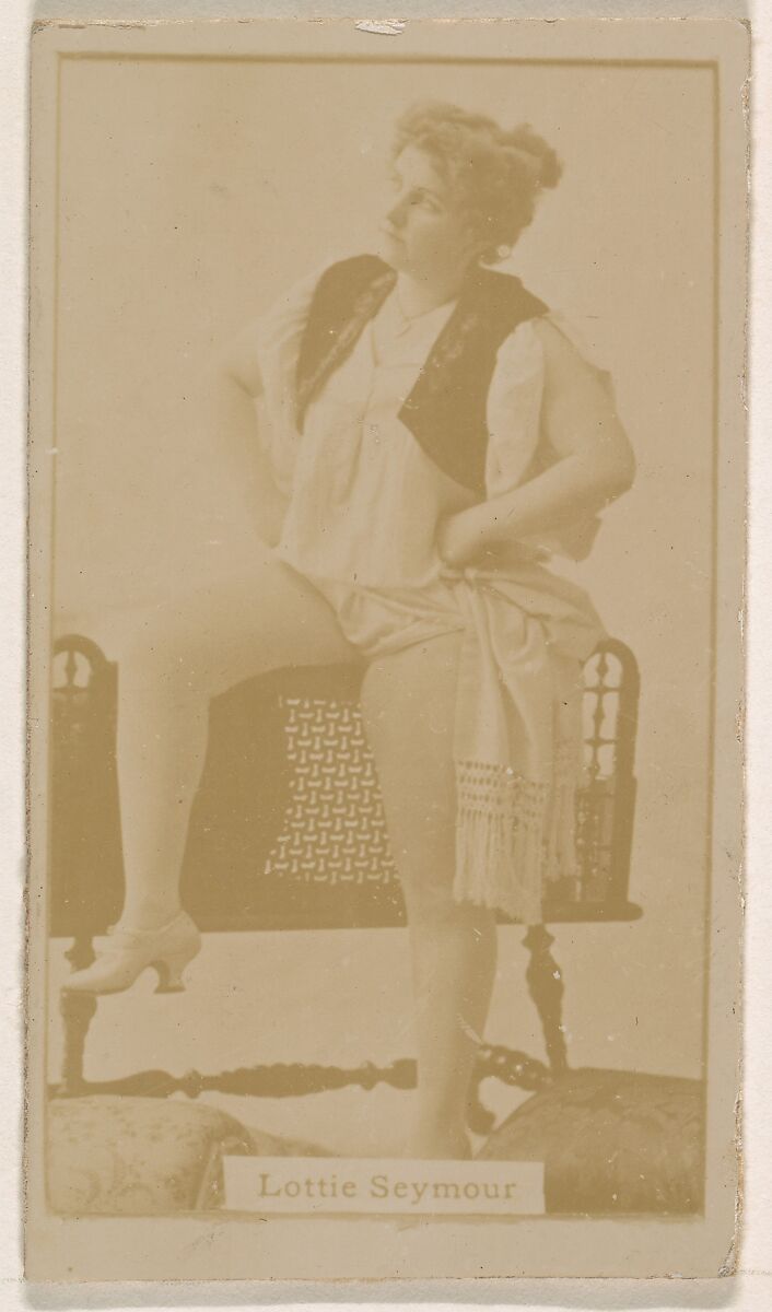 Lottie Seymour, from the Actresses series (N245) issued by Kinney Brothers to promote Sweet Caporal Cigarettes, Issued by Kinney Brothers Tobacco Company, Albumen photograph 