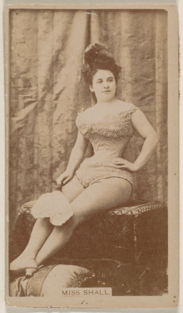 Miss Shall, from the Actresses series (N245) issued by Kinney Brothers to promote Sweet Caporal Cigarettes, Issued by Kinney Brothers Tobacco Company, Albumen photograph 