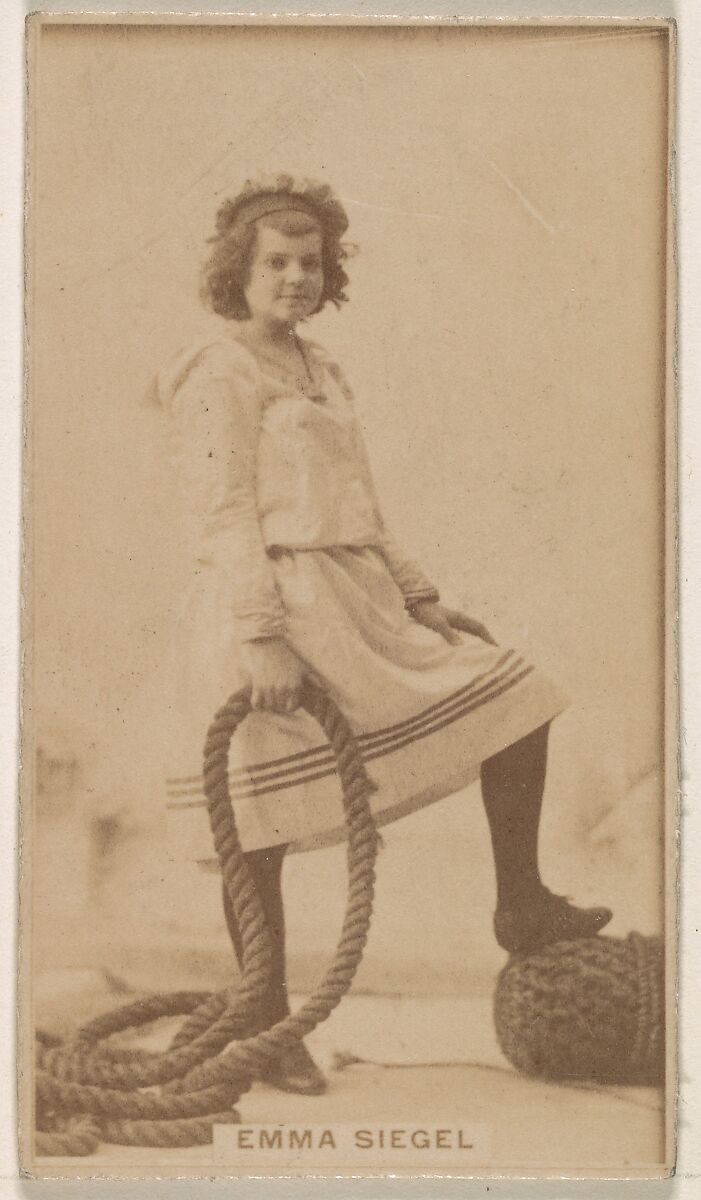 Emma Siegel, from the Actresses series (N245) issued by Kinney Brothers to promote Sweet Caporal Cigarettes, Issued by Kinney Brothers Tobacco Company, Albumen photograph 