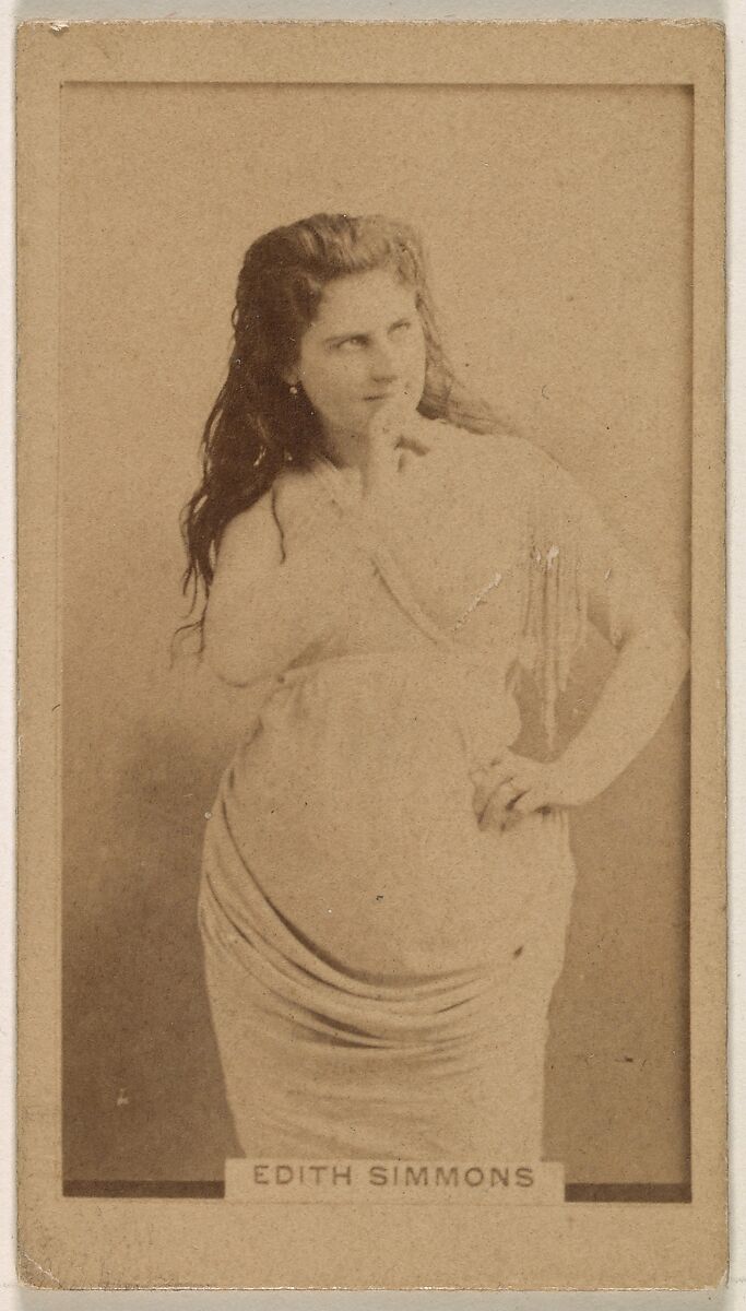 Edith Simmons, from the Actresses series (N245) issued by Kinney Brothers to promote Sweet Caporal Cigarettes, Issued by Kinney Brothers Tobacco Company, Albumen photograph 
