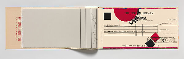 Cheque Book, Mikhail Karasik (Russian, born Leningrad (St. Petersburg), 1953-2017, St. Petersburg), Lithography; 4/15