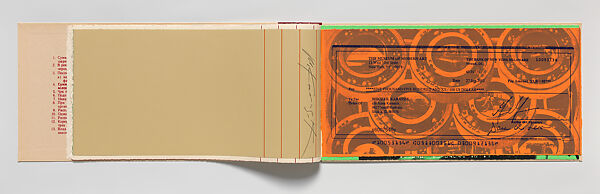 Cheque Book, Mikhail Karasik (Russian, born Leningrad (St. Petersburg), 1953-2017, St. Petersburg), Lithography; 4/15