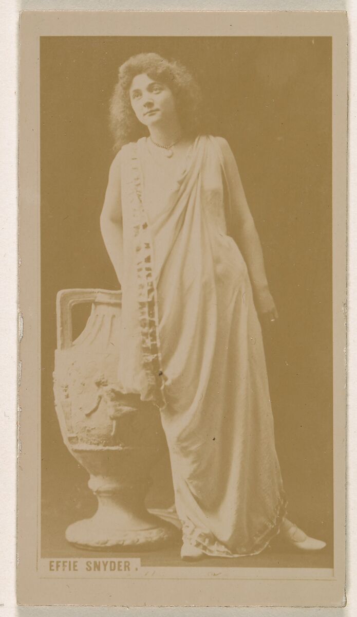 Effie Snyder, from the Actresses series (N245) issued by Kinney Brothers to promote Sweet Caporal Cigarettes, Issued by Kinney Brothers Tobacco Company, Albumen photograph 