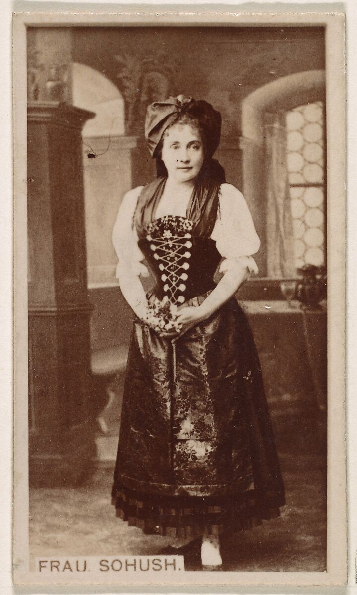 Frau Sohush, from the Actresses series (N245) issued by Kinney Brothers to promote Sweet Caporal Cigarettes, Issued by Kinney Brothers Tobacco Company, Albumen photograph 
