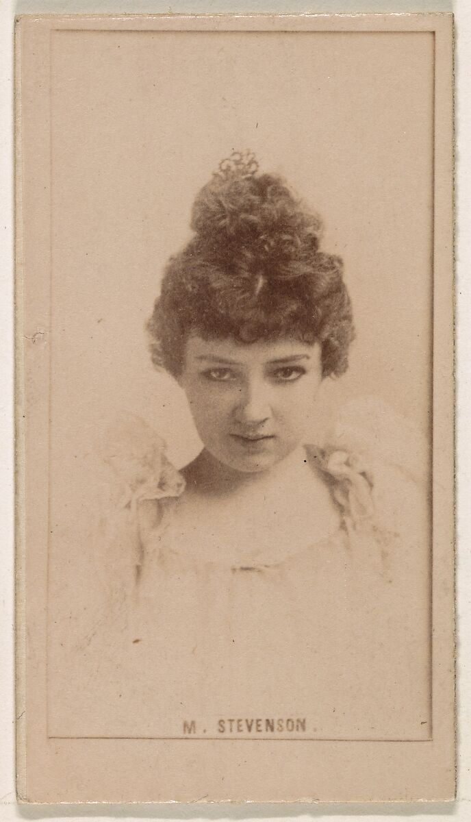 M. Stevenson, from the Actresses series (N245) issued by Kinney Brothers to promote Sweet Caporal Cigarettes, Issued by Kinney Brothers Tobacco Company, Albumen photograph 