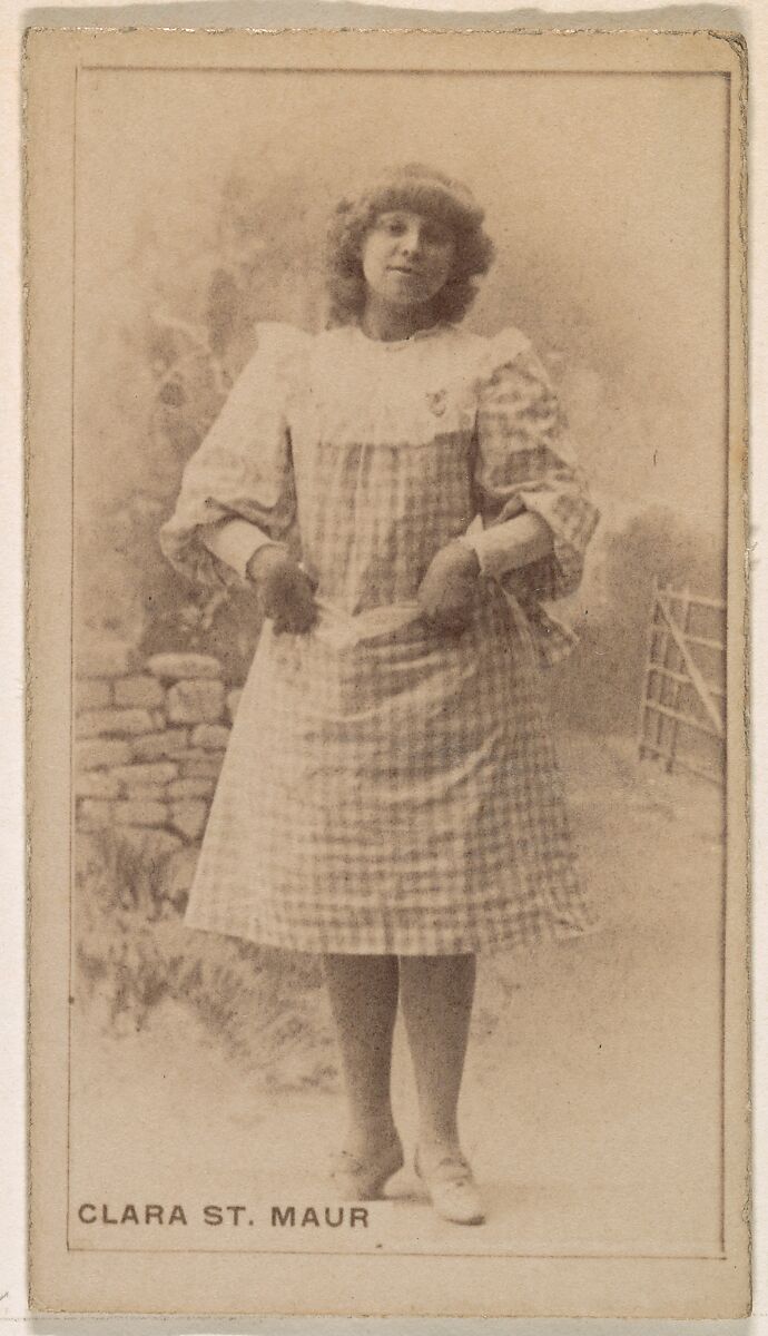 Clara St. Maur, from the Actresses series (N245) issued by Kinney Brothers to promote Sweet Caporal Cigarettes, Issued by Kinney Brothers Tobacco Company, Albumen photograph 