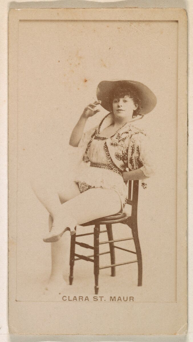 Clara St. Maur, from the Actresses series (N245) issued by Kinney Brothers to promote Sweet Caporal Cigarettes, Issued by Kinney Brothers Tobacco Company, Albumen photograph 