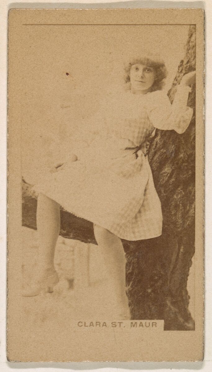 Clara St. Maur, from the Actresses series (N245) issued by Kinney Brothers to promote Sweet Caporal Cigarettes, Issued by Kinney Brothers Tobacco Company, Albumen photograph 